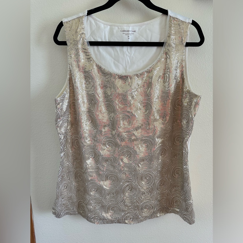 Coldwater Creek sequined tank top